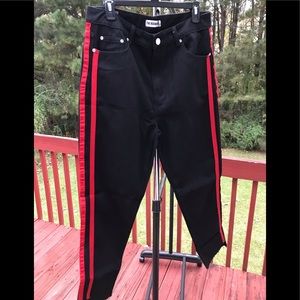 THE ROCKN REV WOMEN’S BLACK JEANS PANTS RED